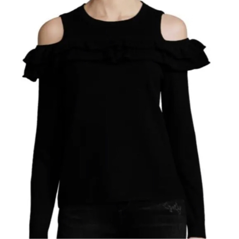 Saks Fifth Avenue Cashmere cold shoulder sweater size s